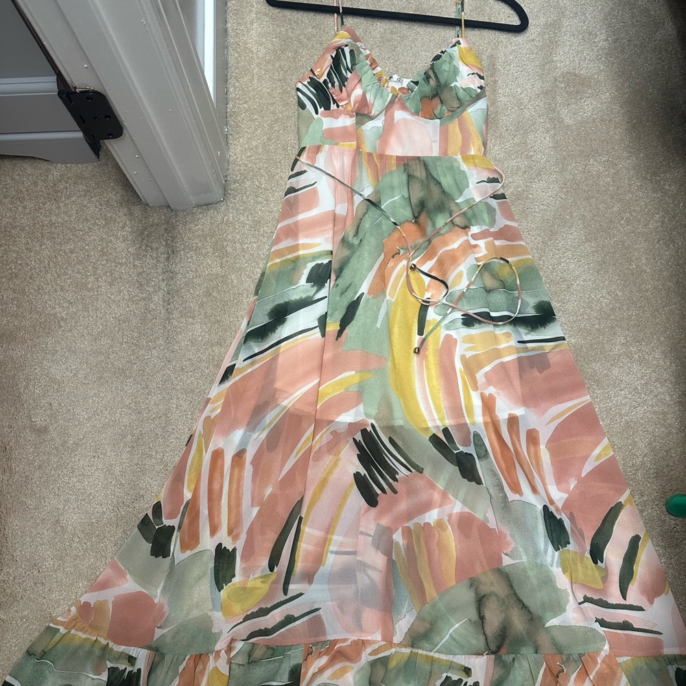 Hello Molly Vibrant Abstract Maxi Dress